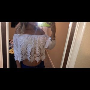White crop top!